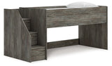 Frandern Gray Twin Loft Bed from Ashley - Luna Furniture