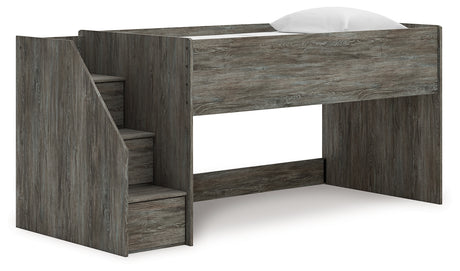 Frandern Gray Twin Loft Bed from Ashley - Luna Furniture