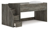 Frandern Gray Twin Loft Bed from Ashley - Luna Furniture