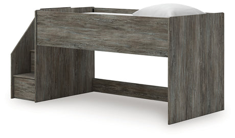 Frandern Gray Twin Loft Bed from Ashley - Luna Furniture