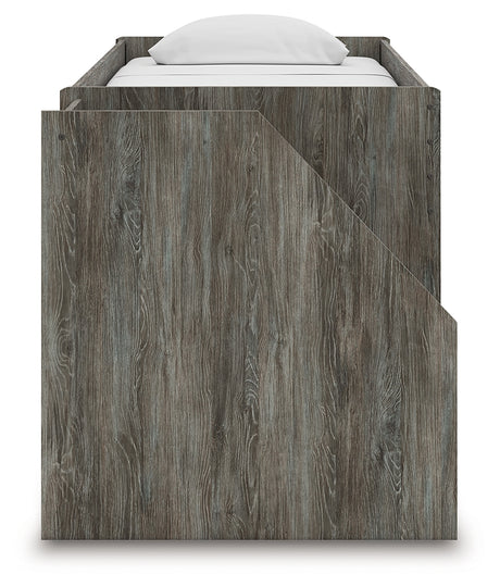 Frandern Gray Twin Loft Bed from Ashley - Luna Furniture