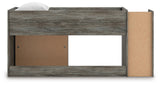 Frandern Gray Twin Loft Bed with Bookcase Storage from Ashley - Luna Furniture