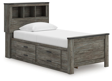 Frandern Twin Bookcase Bed with Storage, Dresser and Mirror from Ashley - Luna Furniture