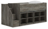 Frandern Twin Loft Bed with Bookcase Storage from Ashley - Luna Furniture