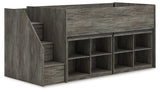 Frandern Twin Loft Bed with Bookcase Storage from Ashley - Luna Furniture