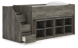 Frandern Twin Loft Bed with Bookcase Storage from Ashley - Luna Furniture
