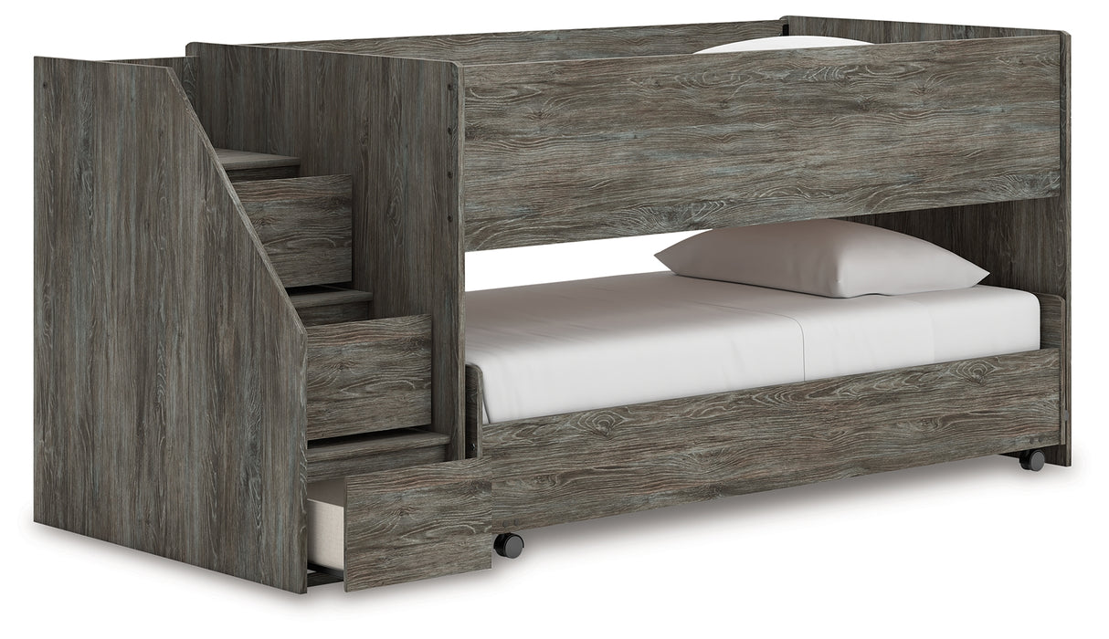 Frandern Twin Over Twin Loft Bed and Mattresses from Ashley - Luna Furniture