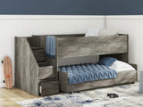 Frandern Twin Over Twin Loft Bed and Mattresses from Ashley - Luna Furniture