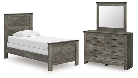 Frandern Twin Panel Bed, Dresser and Mirror from Ashley - Luna Furniture