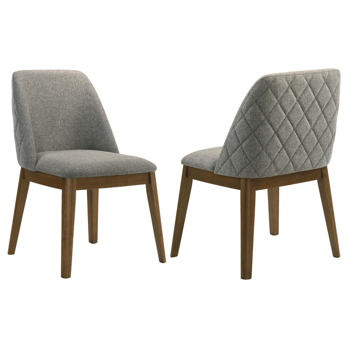 Franklin Gray Upholstered Dining Side Chair, Set of 2 from Coaster - Luna Furniture