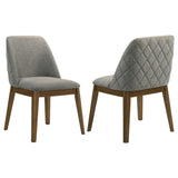 Franklin Gray Upholstered Dining Side Chair, Set of 2 from Coaster - Luna Furniture