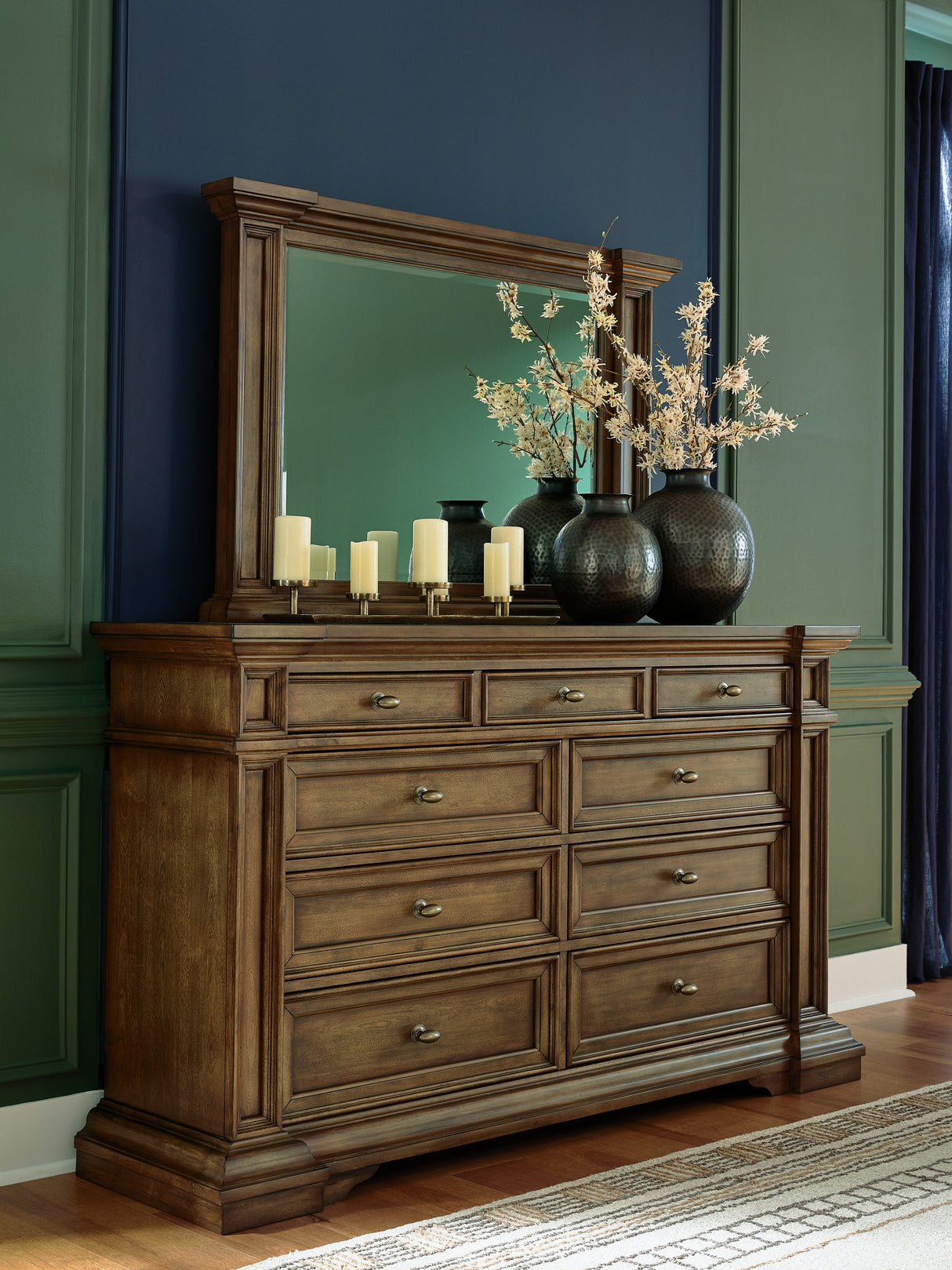 Frantanna Brown Dresser and Mirror from Ashley Furniture - Luna Furniture