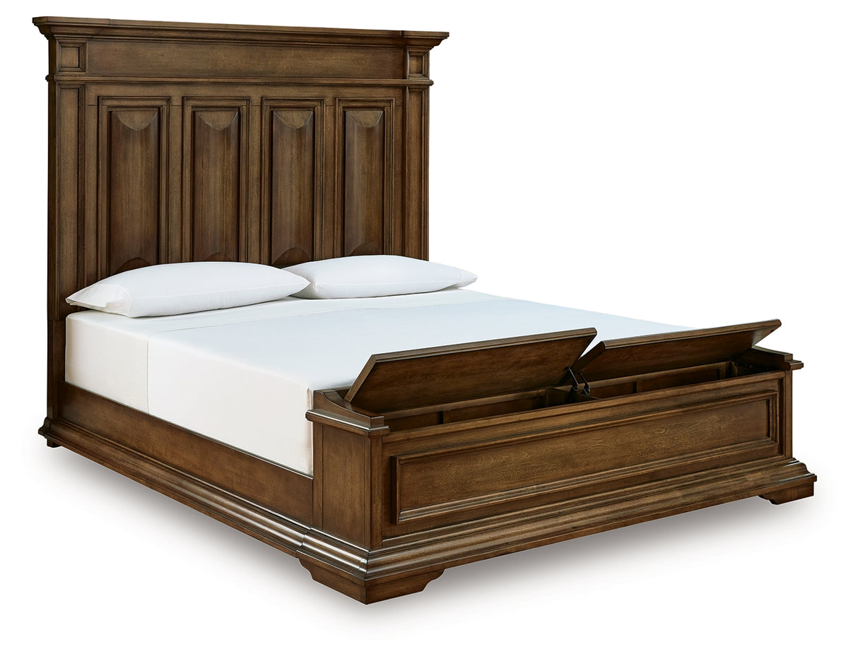 Frantanna Brown King Panel Stroage Bed from Ashley Furniture - Luna Furniture