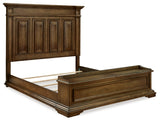 Frantanna Brown King Panel Stroage Bed from Ashley Furniture - Luna Furniture