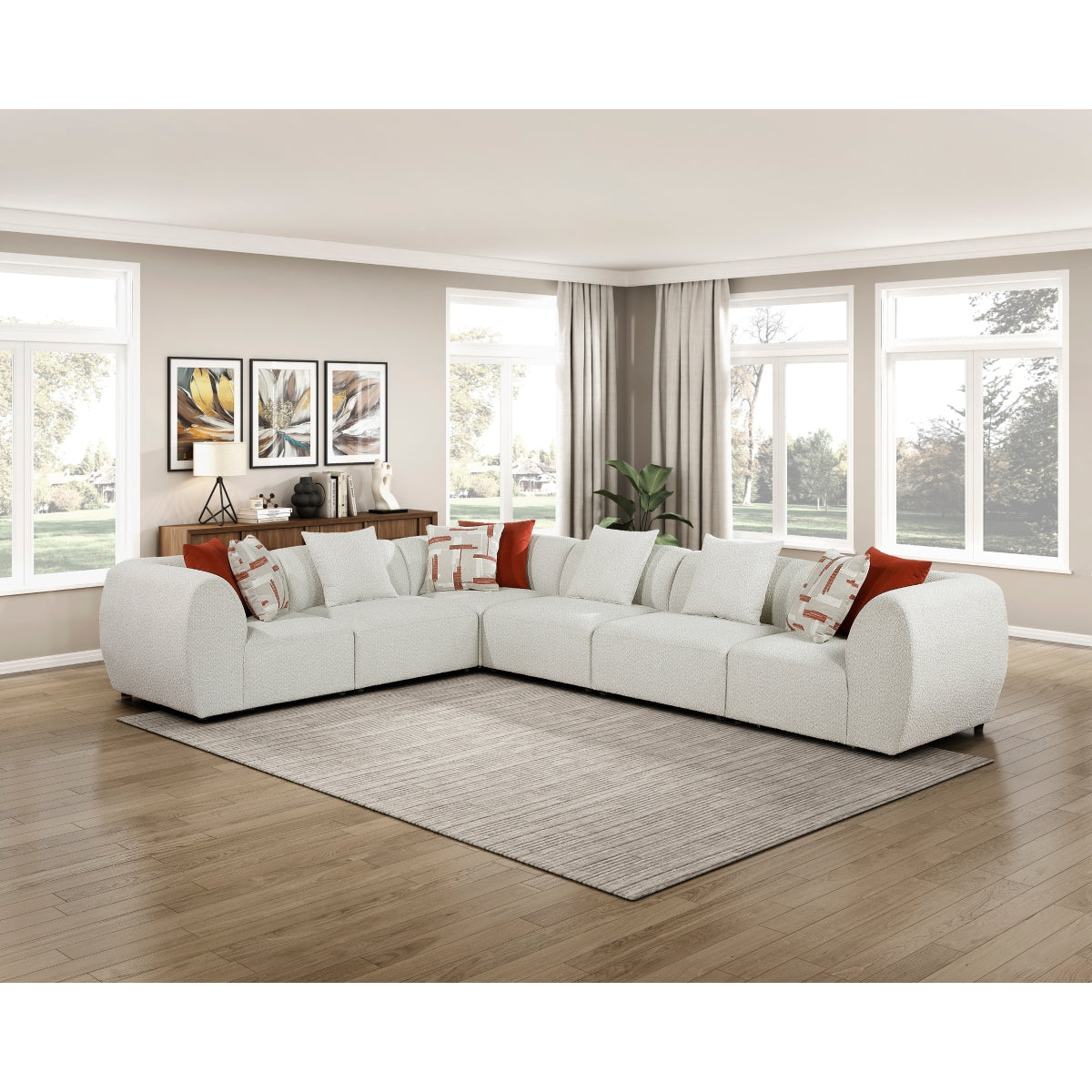 Franz Beige Chenille 6-Piece Modular Sectional from Homelegance - Luna Furniture