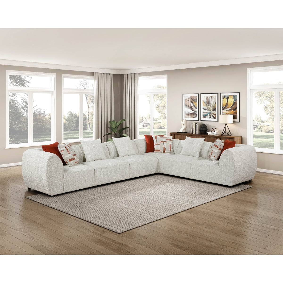 Franz Beige Chenille 6-Piece Modular Sectional from Homelegance - Luna Furniture