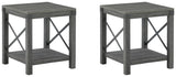 Freedan 2 End Tables in Grayish Brown from Ashley - Luna Furniture