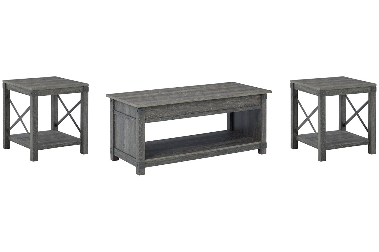 Freedan Grayish Brown Coffee Table and 2 End Tables from Ashley - Luna Furniture