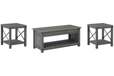 Freedan Grayish Brown Coffee Table and 2 End Tables from Ashley - Luna Furniture