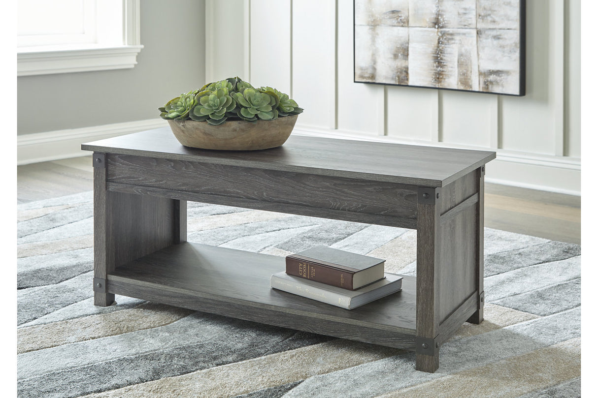Freedan Grayish Brown Coffee Table and 2 End Tables from Ashley - Luna Furniture