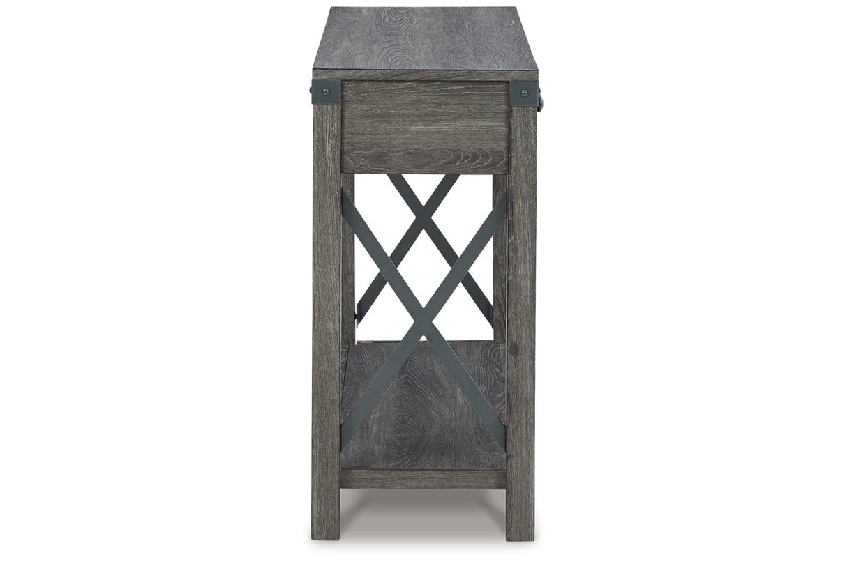 Freedan Grayish Brown Lift-top Coffee Table, 2 End Tables and Console from Ashley - Luna Furniture