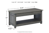 Freedan Grayish Brown Lift-top Coffee Table, 2 End Tables and Console from Ashley - Luna Furniture