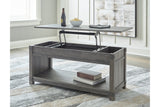 Freedan Grayish Brown Lift-top Coffee Table, 2 End Tables and Console from Ashley - Luna Furniture