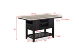 Frey Black/Gray Counter Height Table from Crown Mark - Luna Furniture