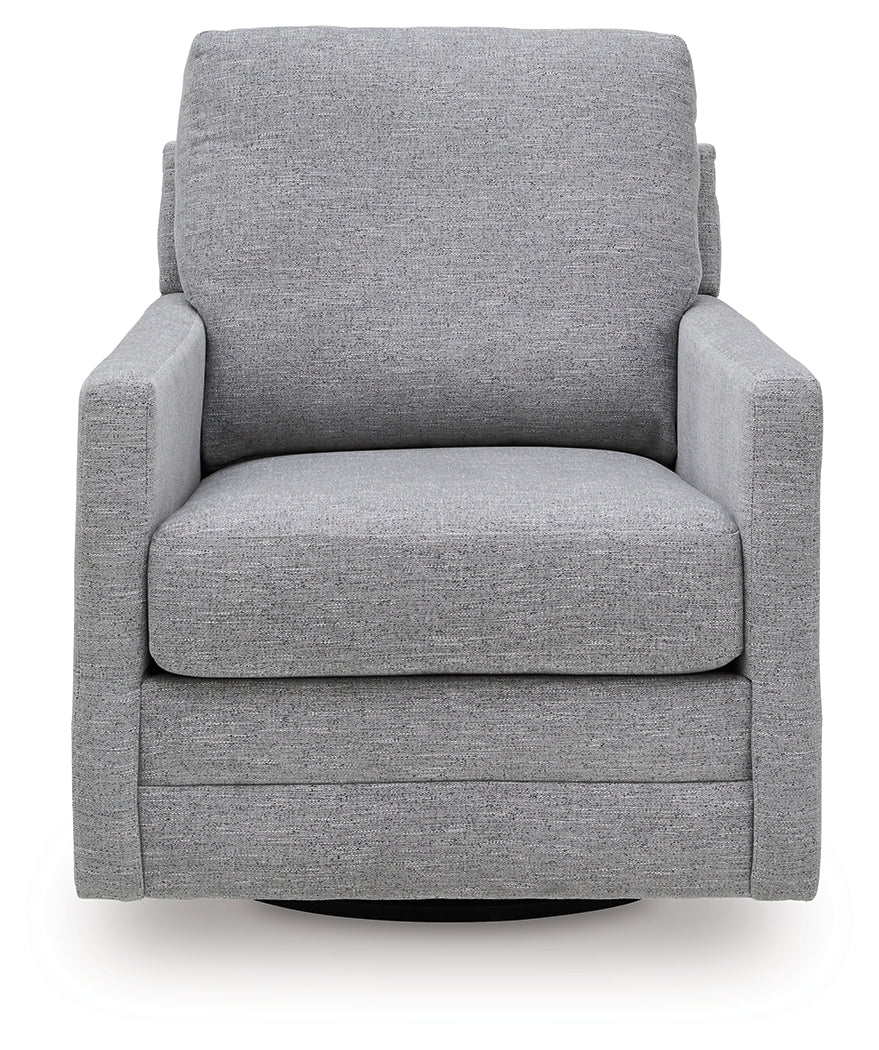 Freybourne Pewter Swivel Accent Chair from Ashley - Luna Furniture
