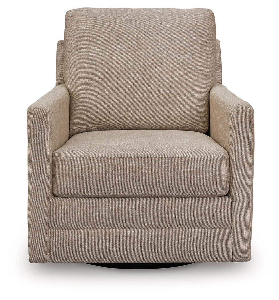 Freybourne Twill Swivel Accent Chair from Ashley - Luna Furniture