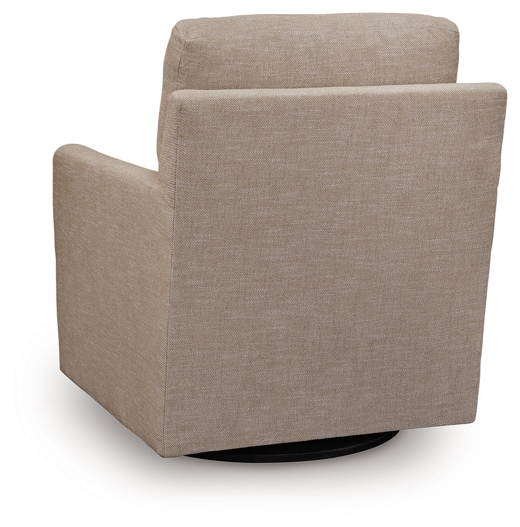 Freybourne Twill Swivel Accent Chair from Ashley - Luna Furniture