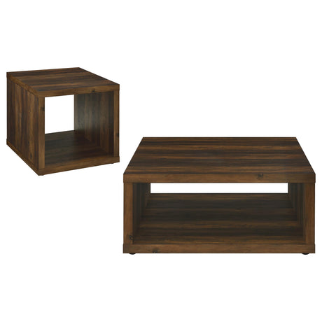 Frisco Dark Pine 2-Piece Coffee and End Table Set from Coaster - Luna Furniture