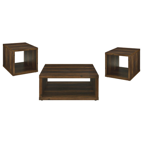 Frisco Dark Pine 3-Piece Coffee and End Table Set from Coaster - Luna Furniture