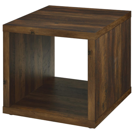 Frisco Dark Pine Square Engineered Wood Side End Table from Coaster - Luna Furniture