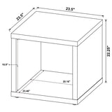 Frisco Dark Pine Square Engineered Wood Side End Table from Coaster - Luna Furniture