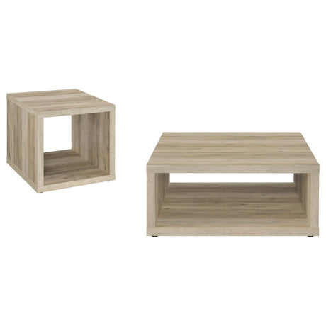 Frisco Distressed Pine 2-Piece Coffee and End Table Set from Coaster - Luna Furniture