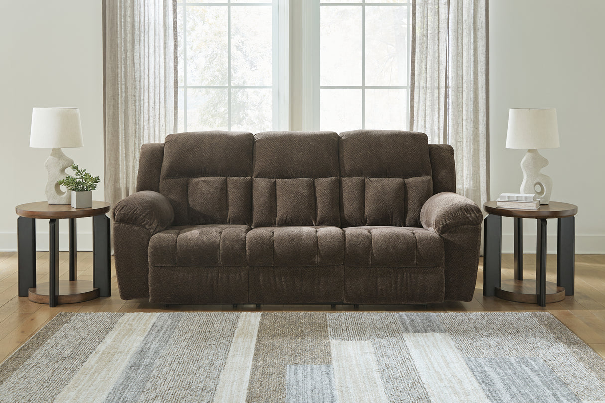 Frohn Chocolate Reclining Sofa from Ashley - Luna Furniture