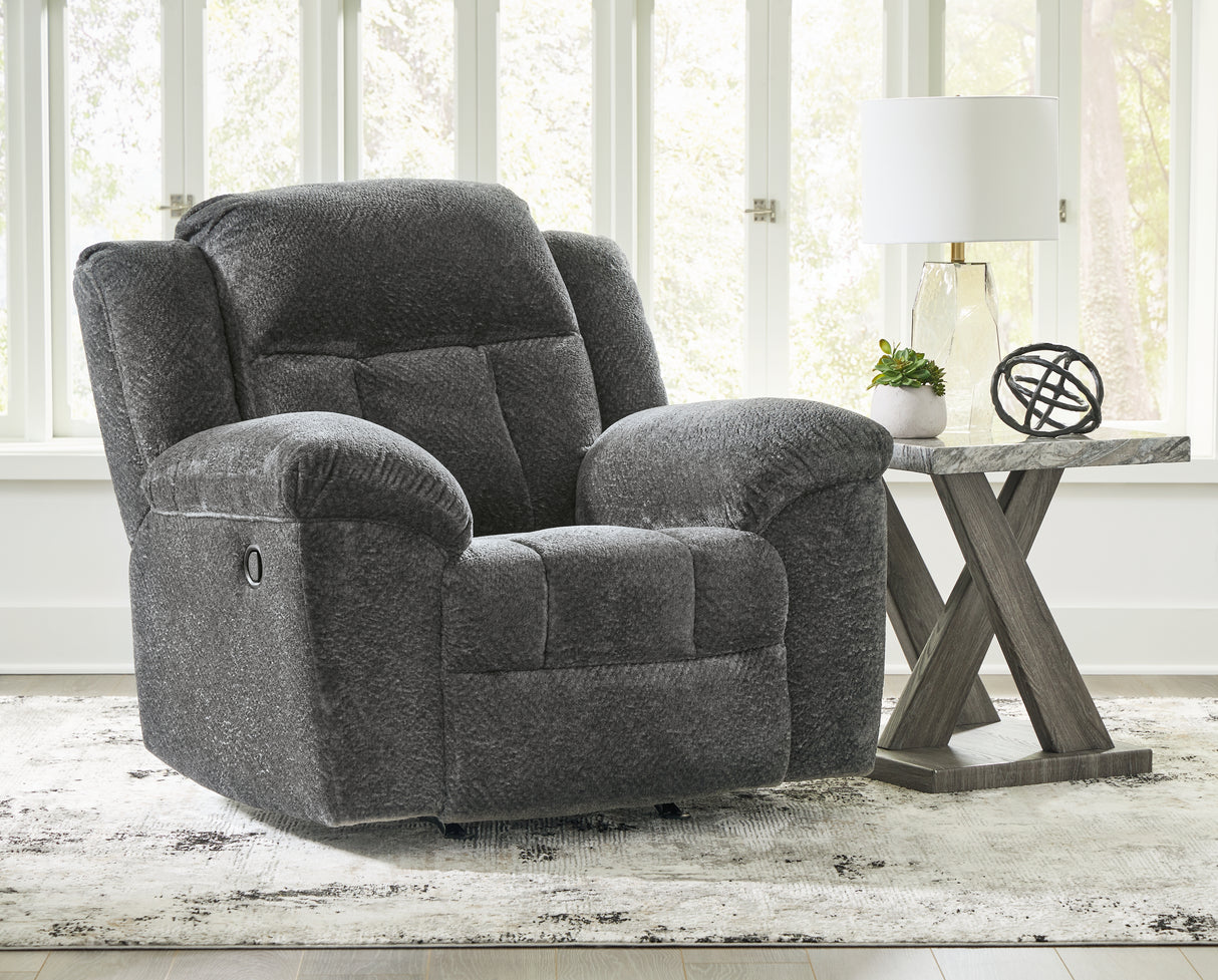 Frohn Graphite Recliner from Ashley - Luna Furniture
