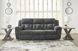 Frohn Graphite Reclining Sofa from Ashley - Luna Furniture
