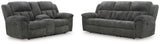 Frohn Graphite Reclining Sofa and Loveseat from Ashley Furniture - Luna Furniture