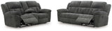 Frohn Graphite Reclining Sofa and Loveseat from Ashley Furniture - Luna Furniture