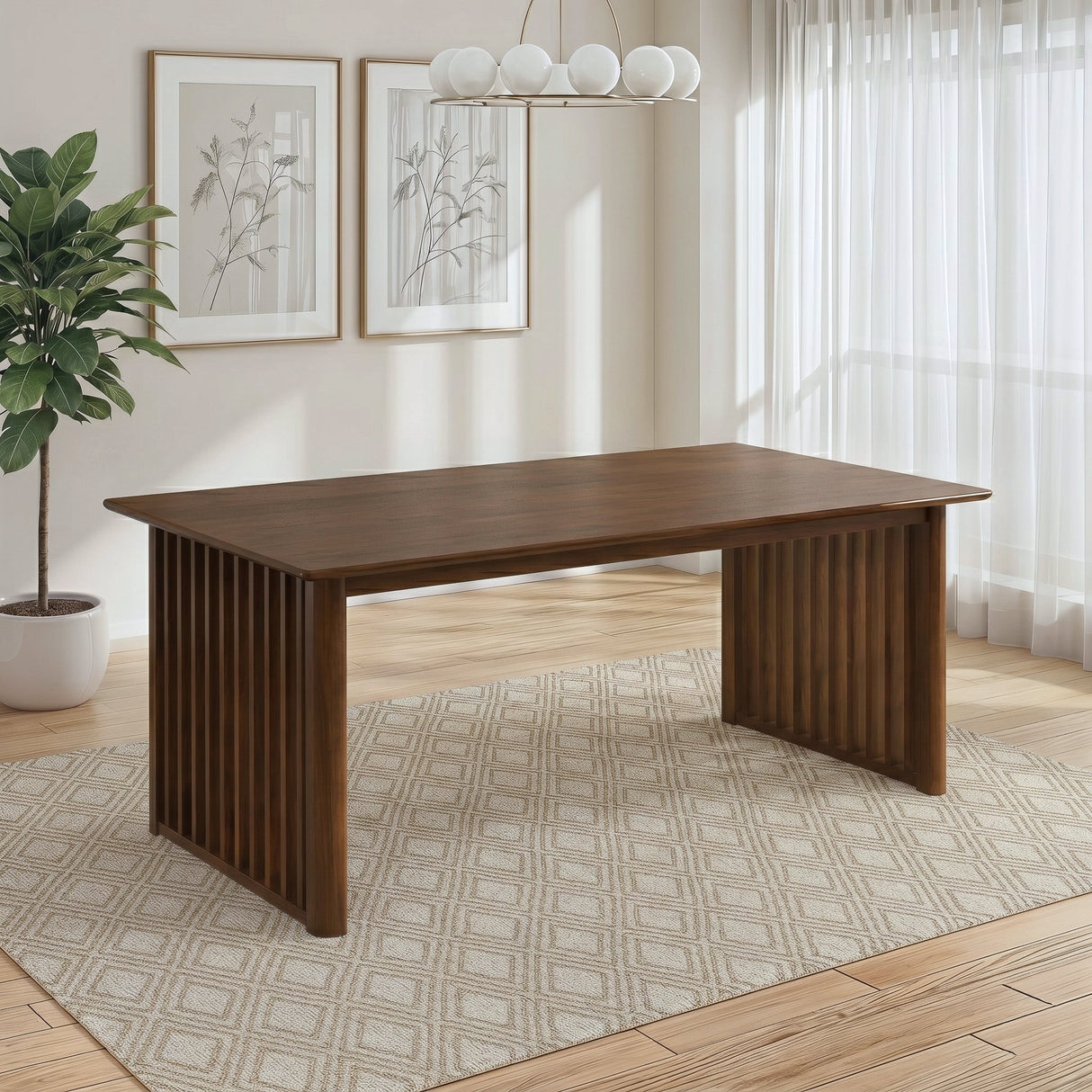 Frontignan Walnut Rectangular Dining Table