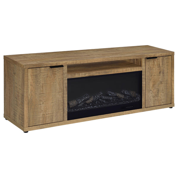 Fuller Mango 60-inch 2-Door TV Stand Fireplace Media Console