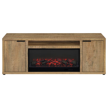 Fuller Mango 60-inch 2-Door TV Stand Fireplace Media Console from Coaster - Luna Furniture