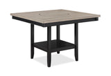 Fulton Charcoal/Light Gray Extendable Counter Height Dining Set from Crown Mark - Luna Furniture
