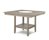 Fulton White Oak Counter Height Dining Table with Lazy Susan from Crown Mark - Luna Furniture