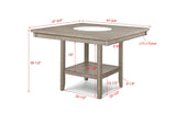 Fulton White Oak Counter Height Dining Table with Lazy Susan from Crown Mark - Luna Furniture