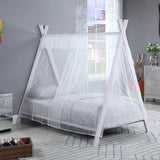 Fultonville Pink Metal Twin Tent Bed with 7-inch Mattress from Coaster - Luna Furniture