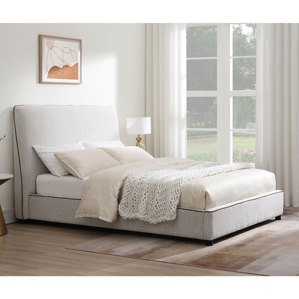 Pacifico Oat/Brown Bed E.King from Furniture of America - Luna Furniture