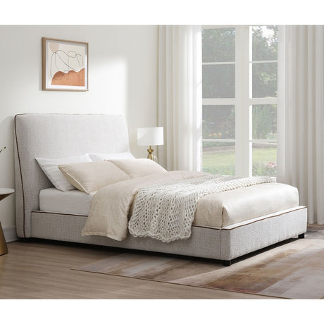 Pacifico Oat/Brown Bed E.King from Furniture of America - Luna Furniture